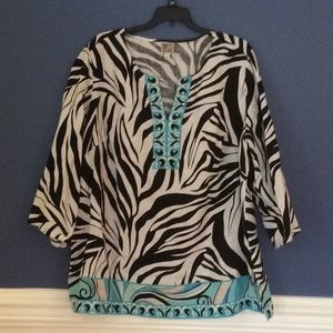 JM Collection linen tunic